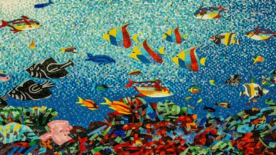 shoal assorted-type鱼cubism-painting数字壁纸
